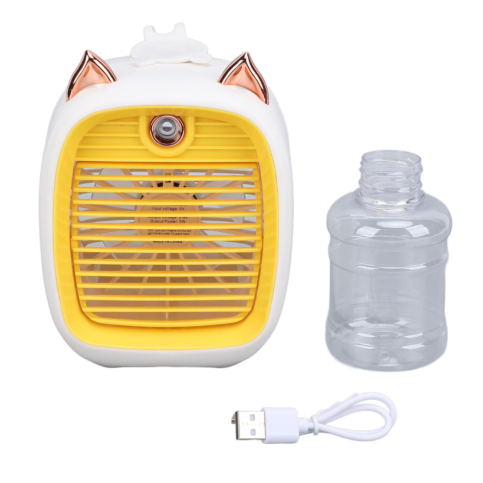 

Настольный вентилятор охлаждения в форме маленькой лисы с функцией запотевания, перезаряжаемый через USB, 800 мАч, мини-вентилятор для охлаждения воздуха