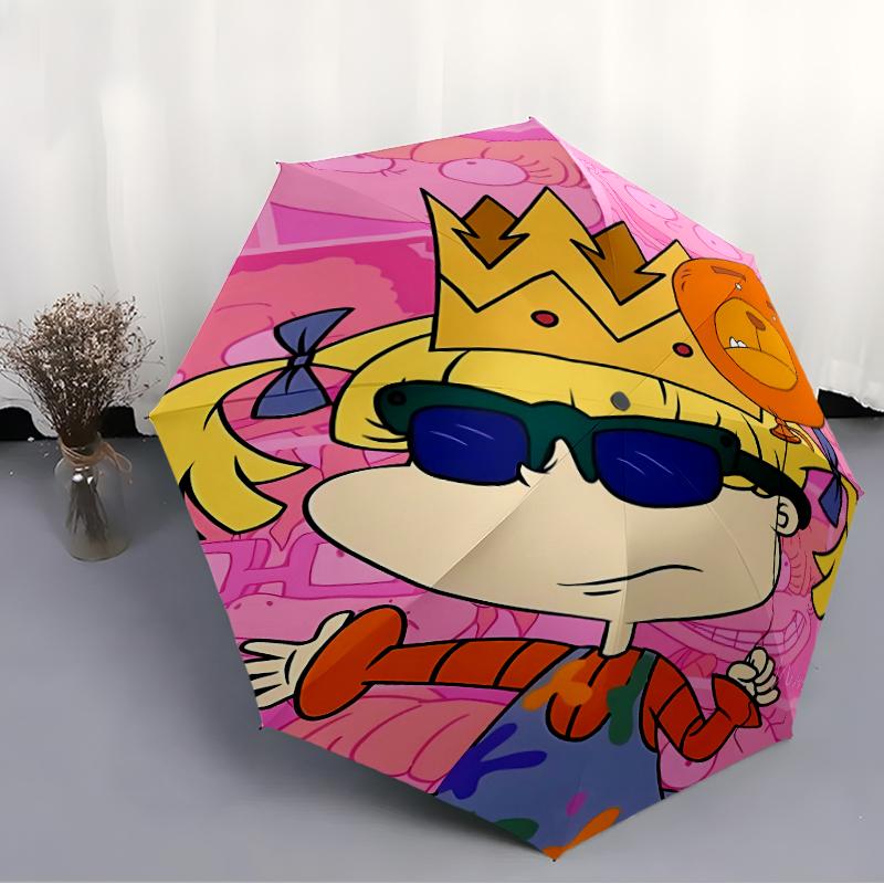 1pc Rugrats In Paris4 Umbrella, Sun Protection, And UV Shielding. It Has Eight Sturdy Ribs for Outdoor Use And Perfect Gift