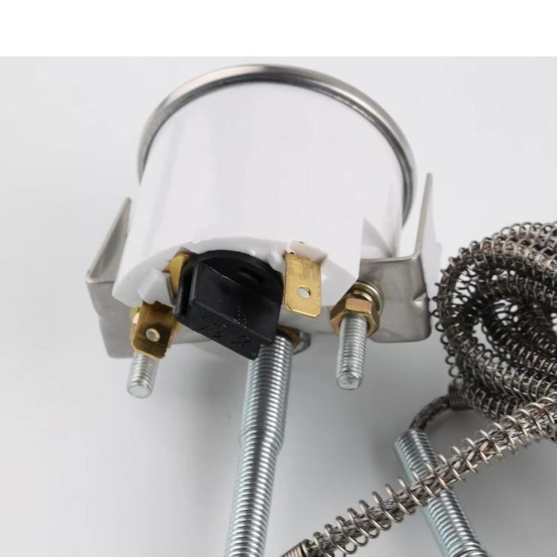 2" 52MM Mechanical 40-120℃/100-250℉ Water Temp Gauge 12V Water Temperature Gauge Car Meter with Sensor NPT 1/2