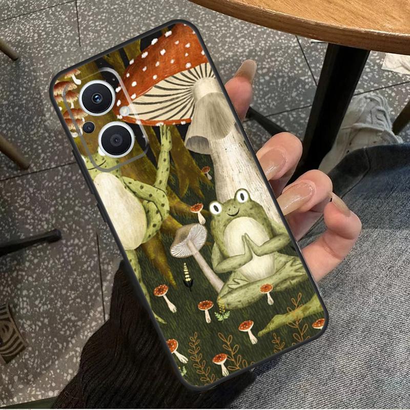 Vintage Retro Frog Mushrooms For OPPO Reno 10 11 12 13 14 Pro 7 8 Lite 8T 11F 12F 13F 14F OPPO Find X8 X9 X5 X6 Pro Case