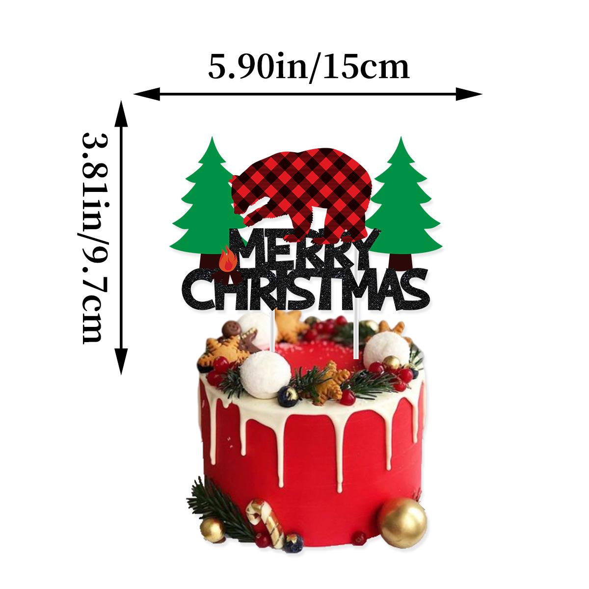 

Christmas Decoration Arrangement Red And Black Plaid Happy Holidays Flag Balloon Cake Card Set Christmas grid large power strip [1]