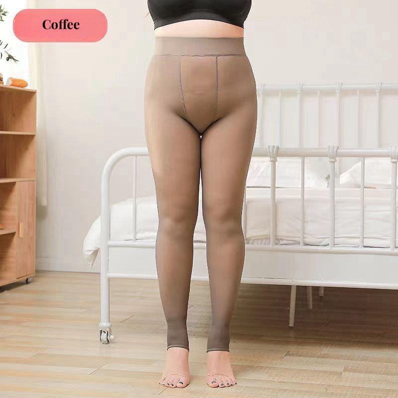 New 130Kg Warm Winter Tights Plus Size Sexy Pantyhose Women Fake Stockings Panty Skin Effect Thick Translucent Tights