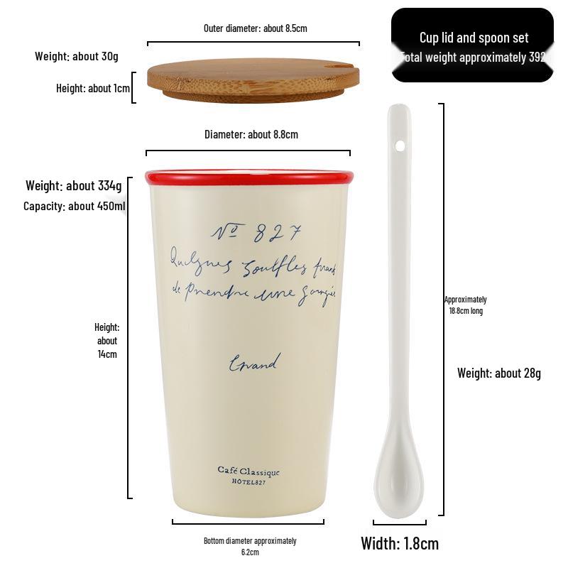 Korean-Style Ceramic Handheld Cup: Stylish and Functional for Office, Dorm, or On-the-Go Use