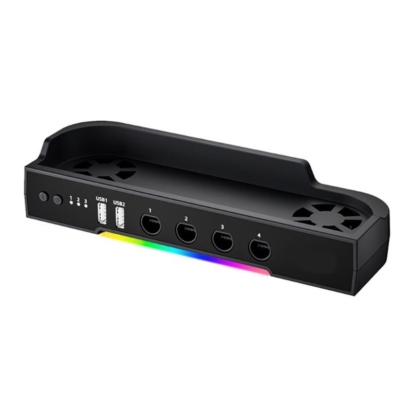 Console Cooling Base Low Power 3 Speed Fan Control Safety Protections Expansion Dock for NS2 Host