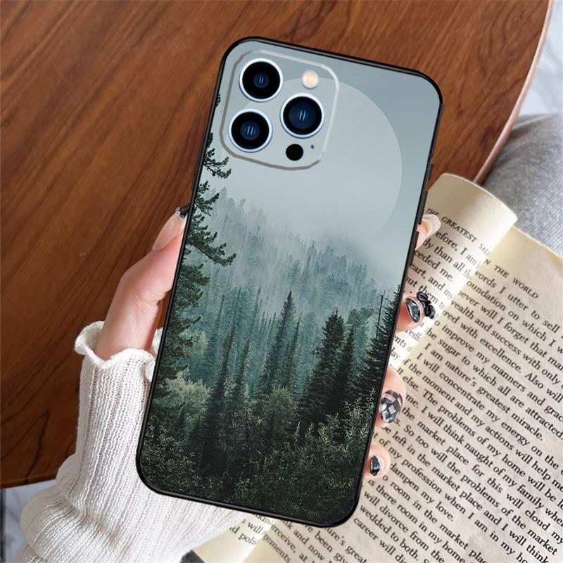 Beautiful Mountain Forest Nature Phone Case For iPhone 17 Pro Max 14 13 12 11 15 16 Pro Max Plus 12 13 Mini 16e 17 Air Cover