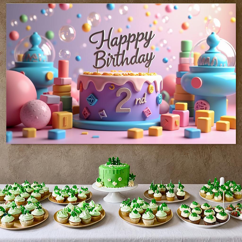 Easy-to-Hang Kids Decor Event Decor Birthday Banner For Indoor Event Children's Party Outdoor Party