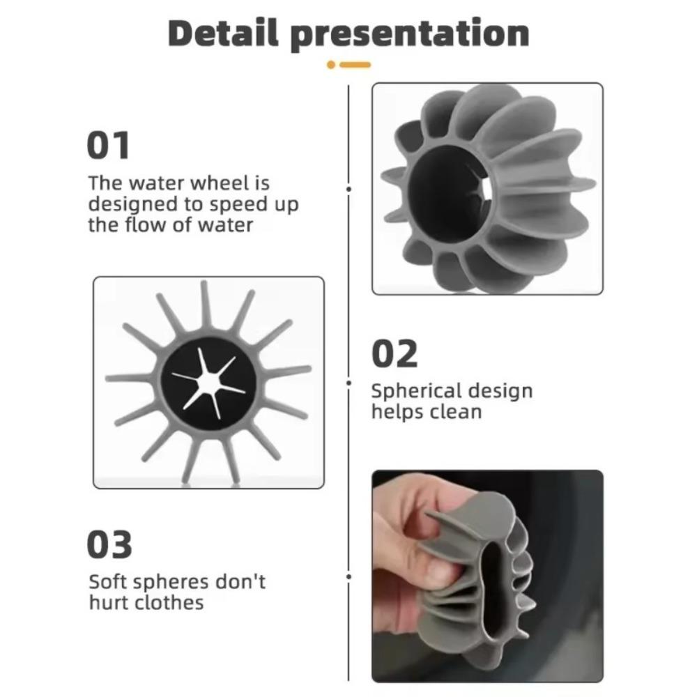 20/1PCS Silicone Laundry Ball Reusable Anti-tangle Clothes Cleaning Balls Stain Removal Anti-winding Hair Catcher Cleaning Tools