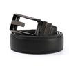 AHHEEK Stepless Genuine No for and Casual Wear 120cm Total for Waist Sizes Men's Belt, Auto-Lock Buckle, Adjustment, Leather, Holes, Business, Suits,