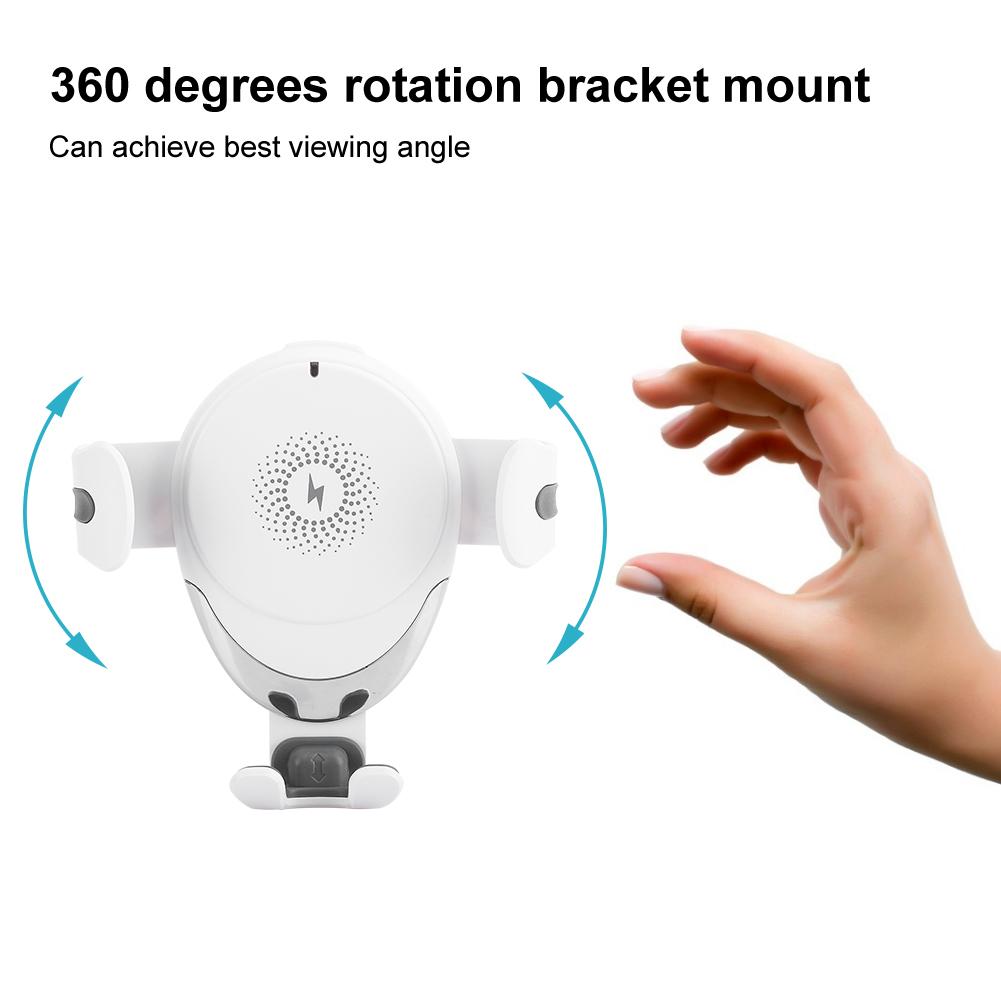 10W Large Power Quick Charging   Outlet Gravity 360 Degrees Rotation High Efficiency Car Bracket Wireless