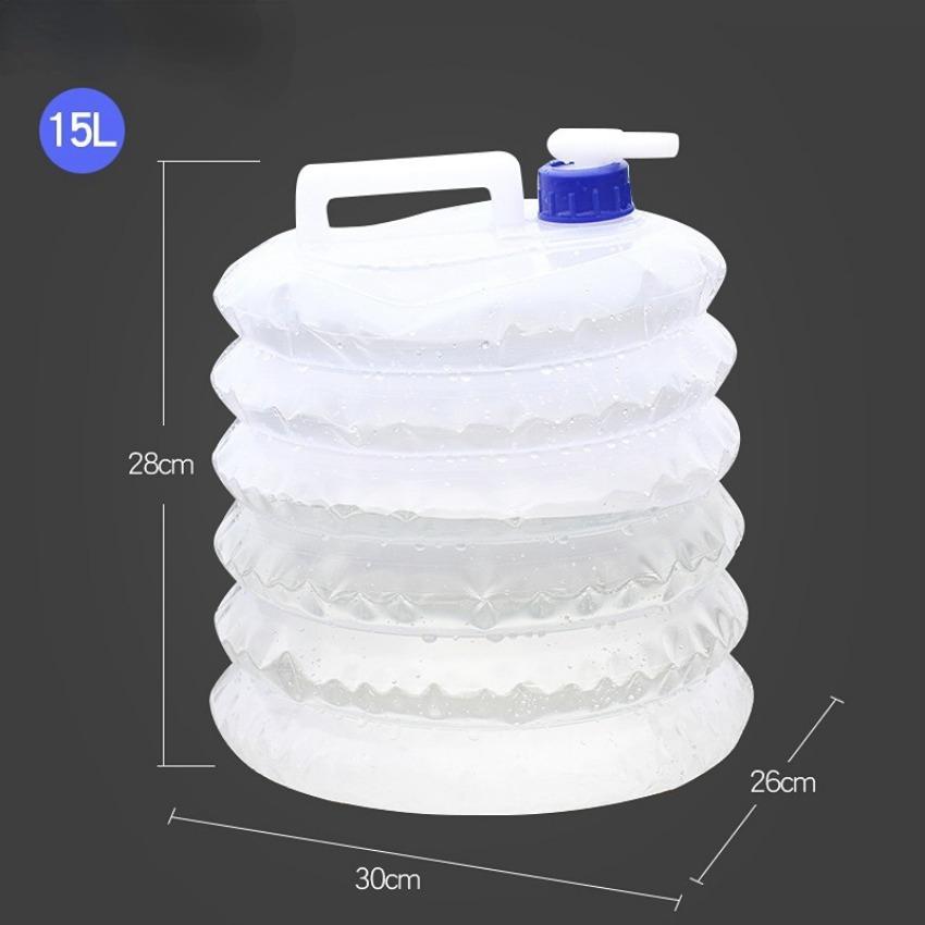 

Wholesale Wild Outdoor Camping Hiking Traveling Food Grade PE 15L Camping Emergency Water Bag Car Convenient Folding Bucket