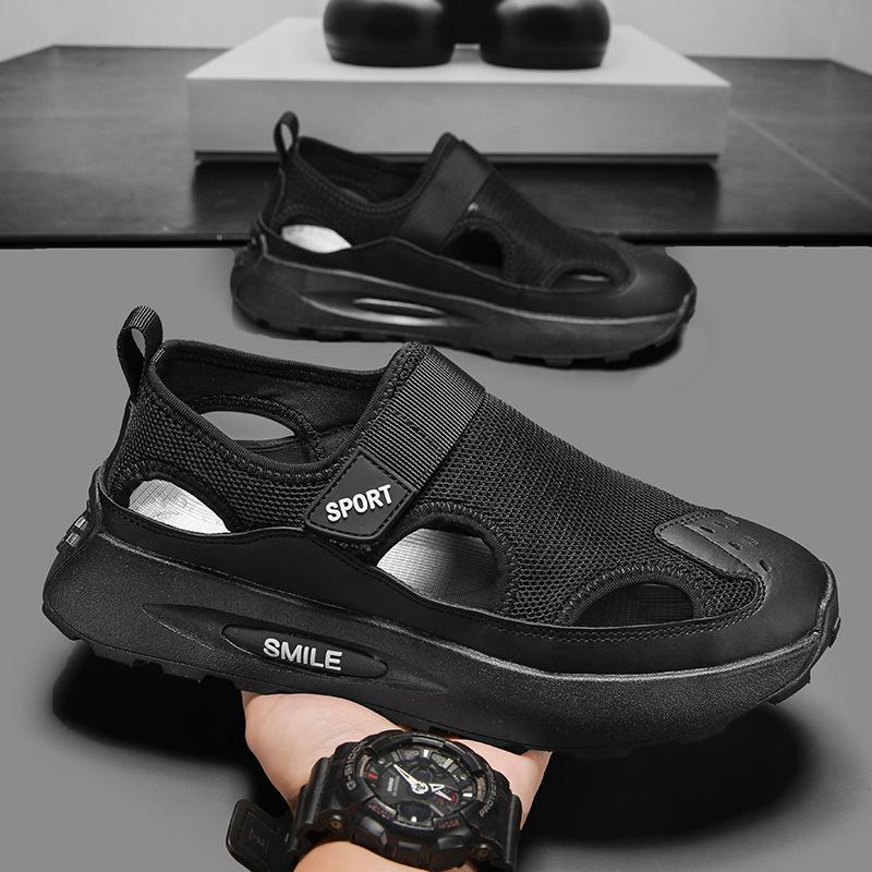Sandals Men's Summer Outdoor Non-slip Wading Casual Sports Sandals Thick-soled Wear-resistant Driver Driving Hole Beach Shoes