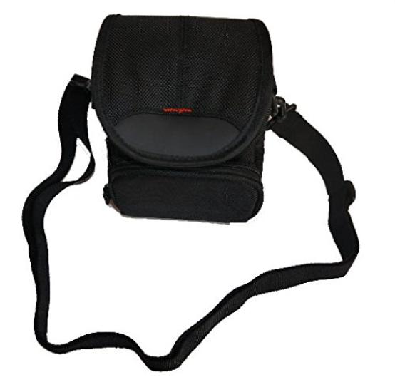 WASHODO plátěná taška pro zrcadlovku Panasonic LUMIX pojme dva a Doporučeno pro černou tašku DMC-GM5, látka, objektivy, lehká, odolná, stylová!