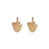Party Silver Plate Gift Street Wear Men Accessories Women Korean Earrings Middle Finger Up Earrings