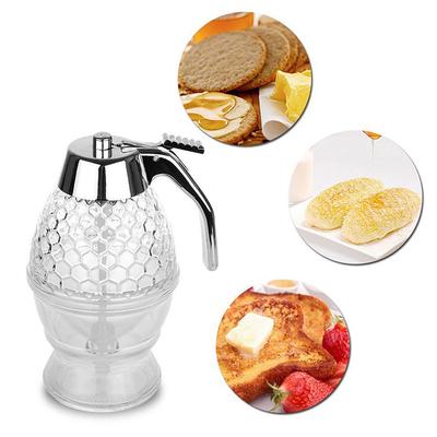 Clear Honey Syrup Dispenser Acrylic Kitchen Holder Pot Container