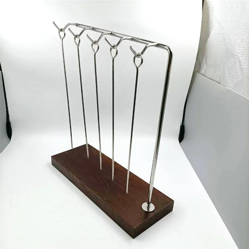 Western Style Barbecue Skewers Italian Dish Skewers and Plates Stainless Steel Skewer Rack Plate Creative Restaurant Skewers