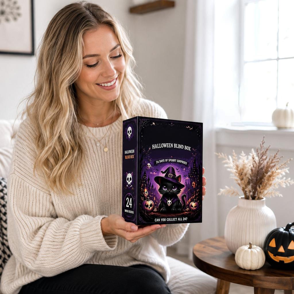 Halloween Acrylic Calendar Countdown Decoration with Designs for Home Party Table Decor
