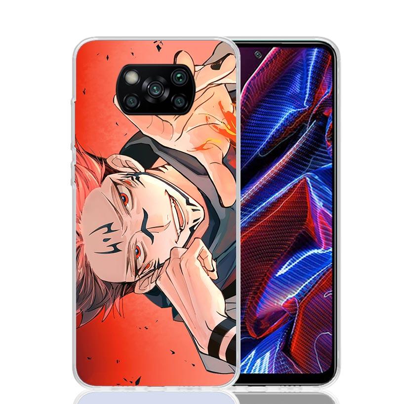 Japan Anime JujuKaisen Phone Case For Xiaomi Poco X7 X6 X5 Pro F7 Ultra Redmi 15C 15 13 13C 12 12C 10 10A 10C 9 9A 9C 9T Cover P