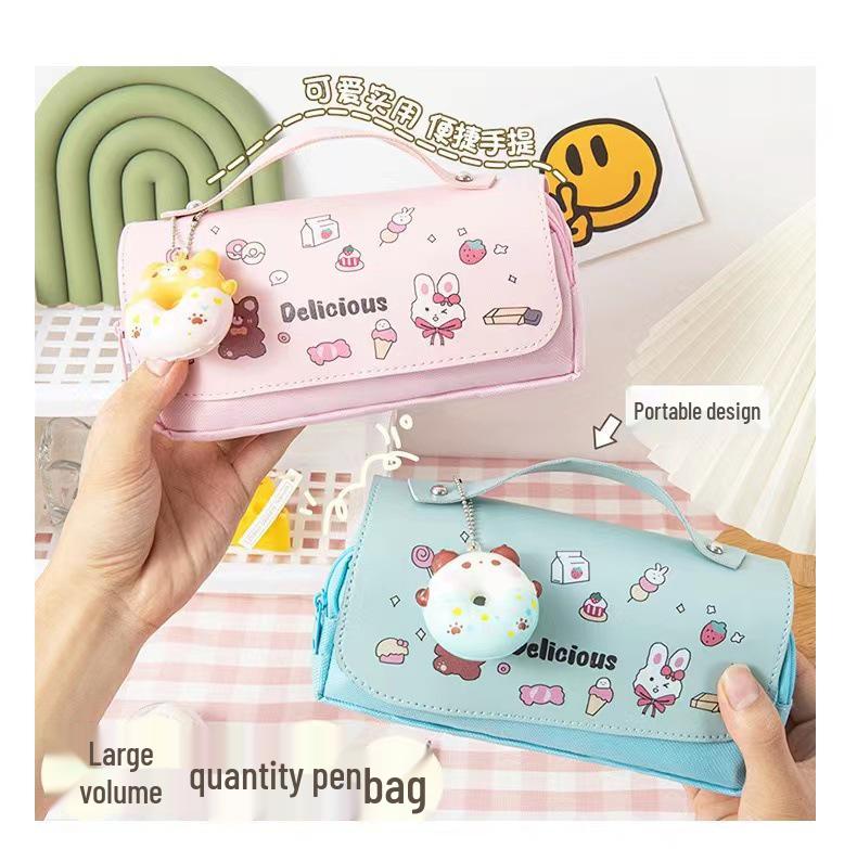 2024 Söt pennväska med stor kapacitet för studenter - Pennväska och pennskrin för pojkar och flickor