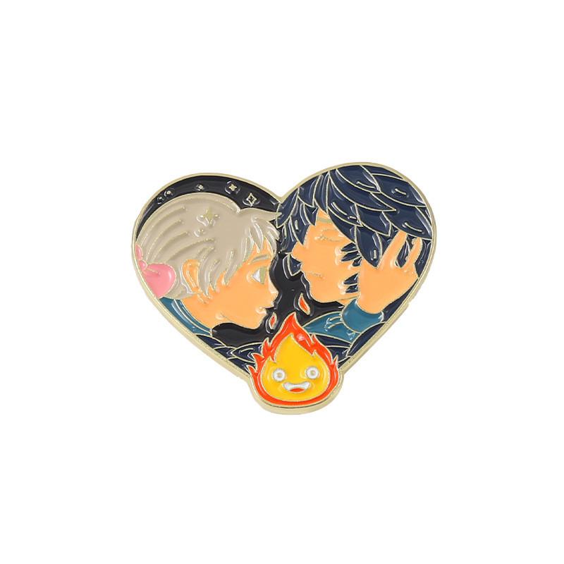 Anime Movie Themed Metal Brooch Pin For Collectors Stylish Accessory For Students