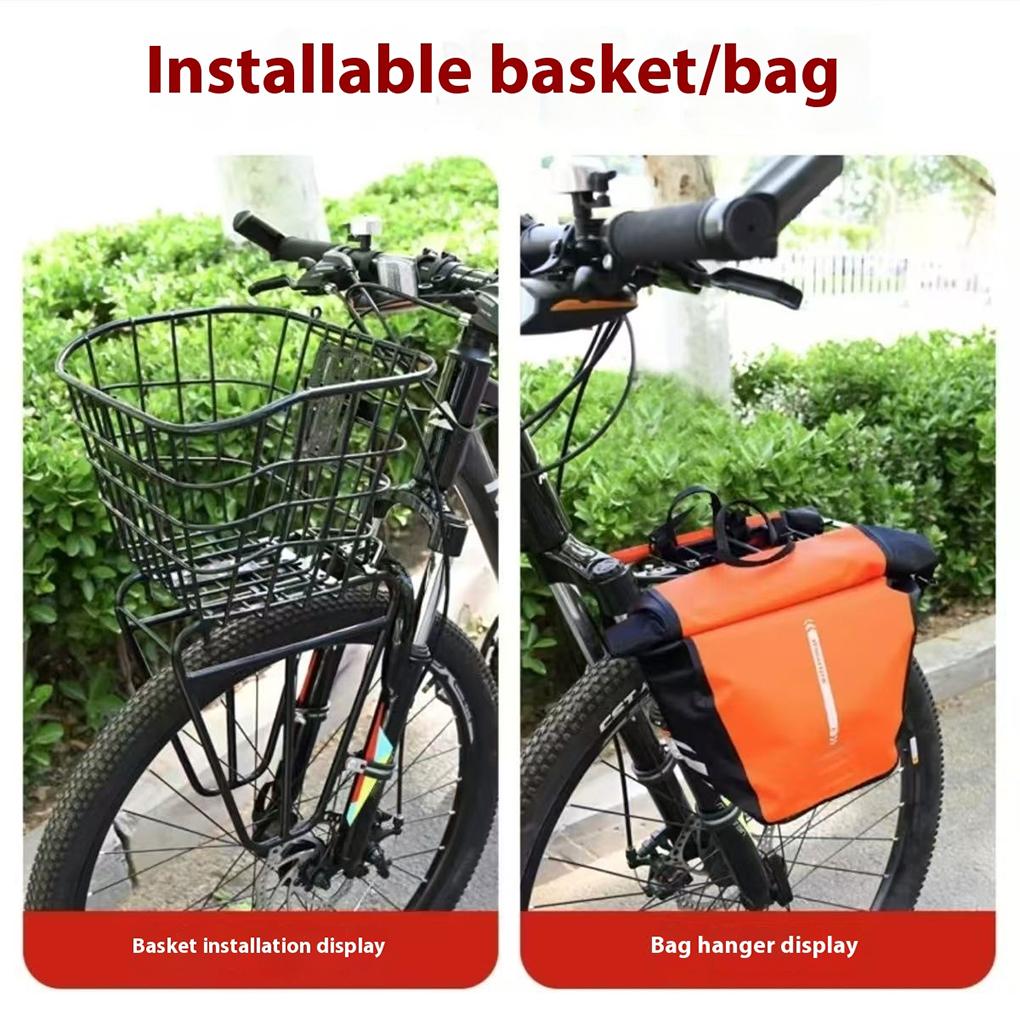 Front Bike Rack, Bike Road Durable And Sturdy, Easy Extra-Large Capacity, For Bicycles, E-Bikes, And Motorcycles