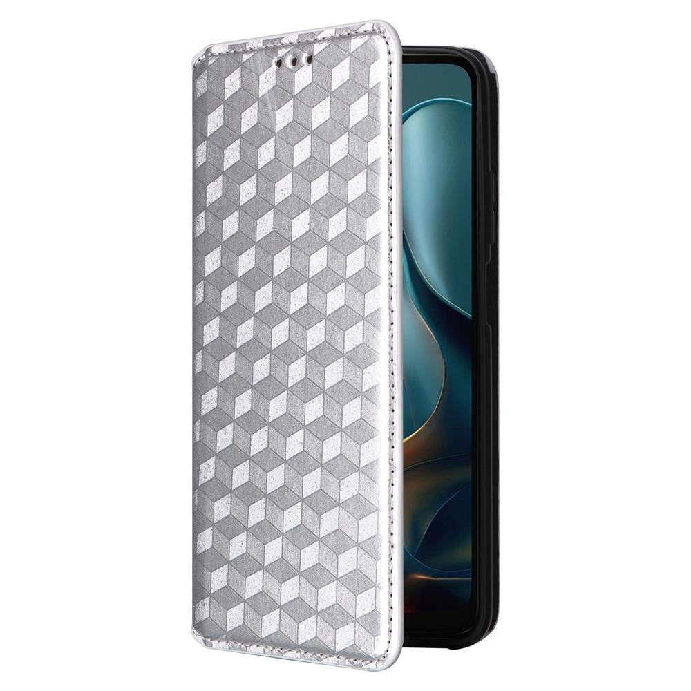 Dla Motorola Moto G05 4G/E15 4G Etui Portfelowe Skóra Wytłaczana w Romby Pokrowiec na Telefon
