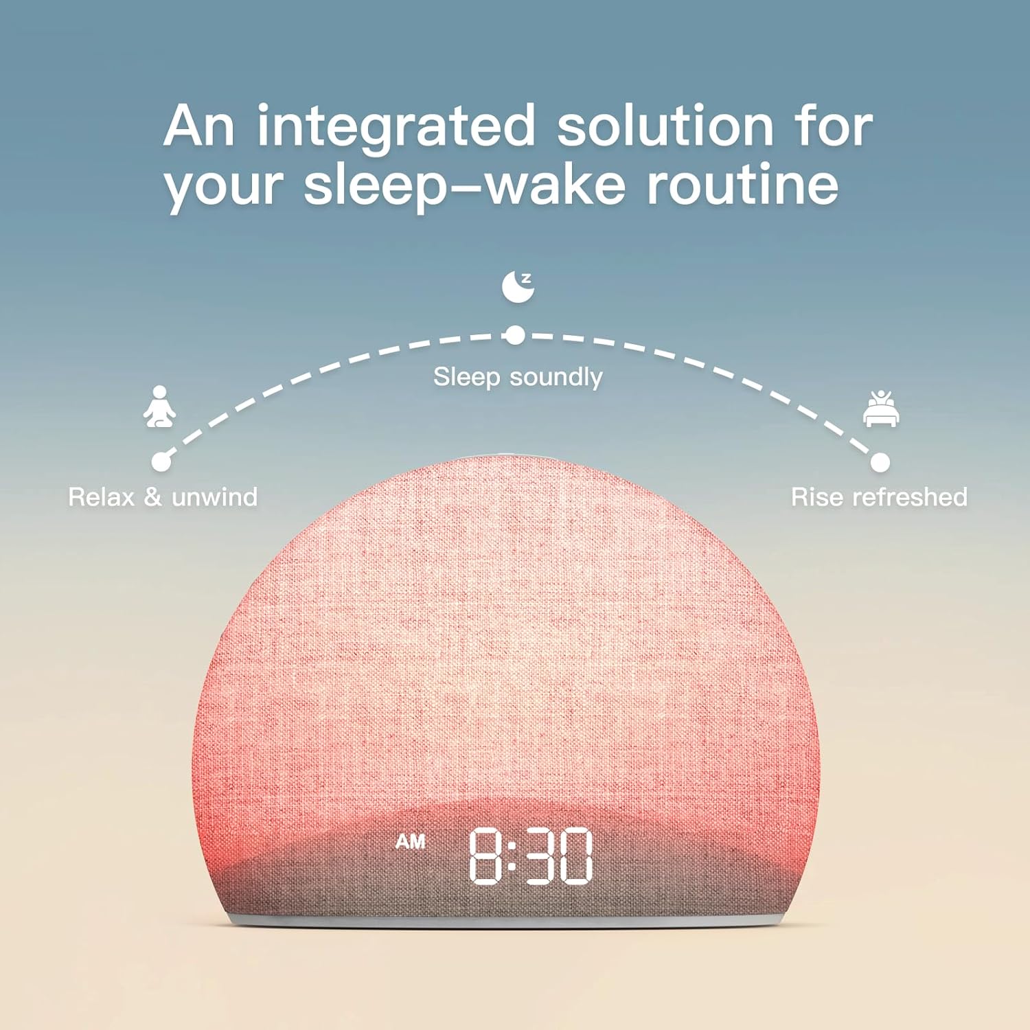 

Будильник с восходом солнца, Машина для белого шума, Уютный свет, Звуки природы, Регулируемая яркость часов, Нежное пробуждение, Регулярный сон United States