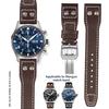 Pentru IWC Big pilot Spitfire fighter Little Prince Mark 18 brățară de ceas pentru încheietura mâinii bărbați piele de vacă stratul întâi cu nituri 21 22mm