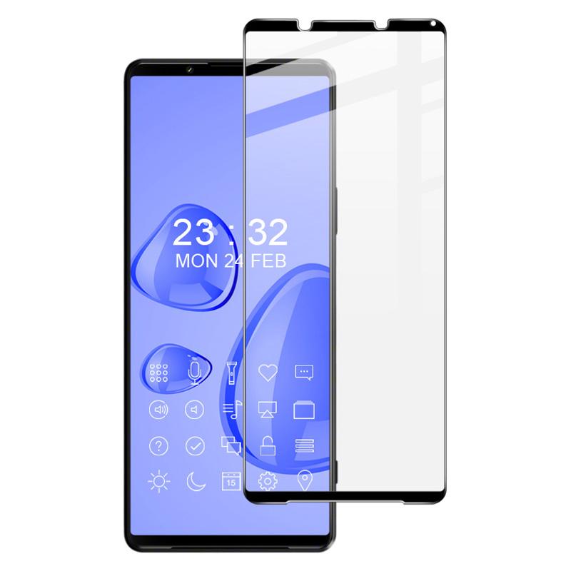 IMAK Complete Covering Ultra Clear Tempered Glass Screen Protector Film Guard for Sony Xperia 1 III 5G