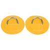 2 Pcs Inflatable Boat DRing Pad Patch PVC Durable Marine Stainless Steel Fixed Buckle(Yellow )