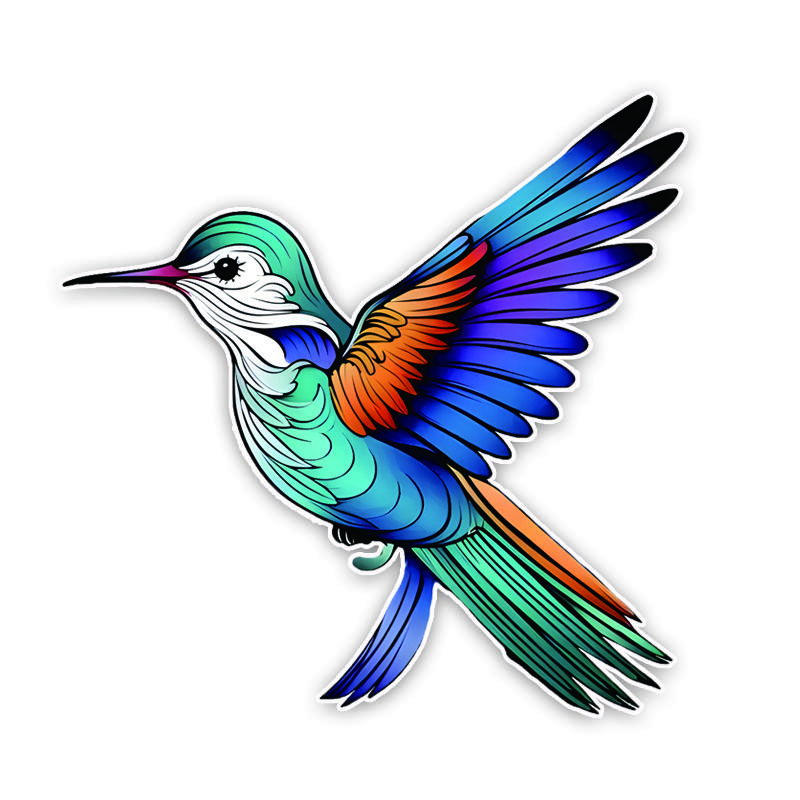 JT119#14x14cm Creative Colorful Bird Stickers, Car Stickers, Motorcycle Stickers, Notebook Stickers, Refrigerator Stickers