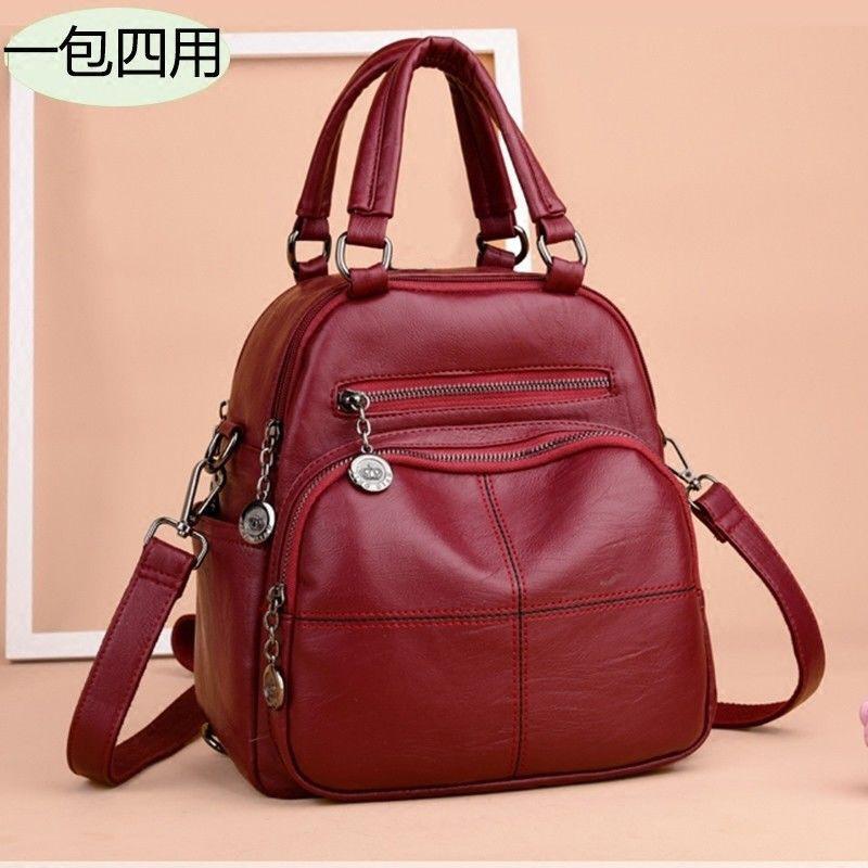 

Backpack women s bag schoolbag versatile pu leather large-capacity casual backpack can be signed on behalf of Standard