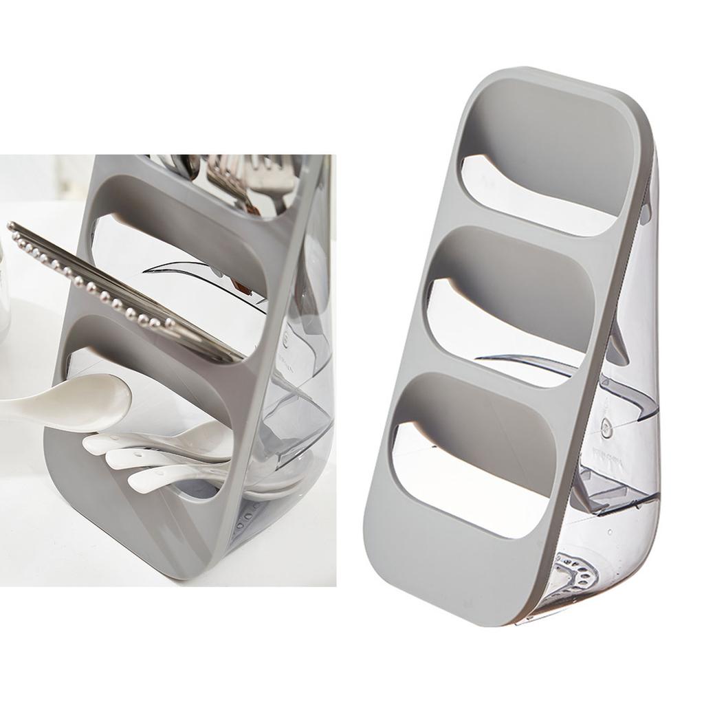 3-lagige Aufbewahrungsbox für Essstäbchen, Käfig, Geschirr, Abflussregal, Organizer, Gabel, Löffel, Trennbehälter, staubdichte Lagerung