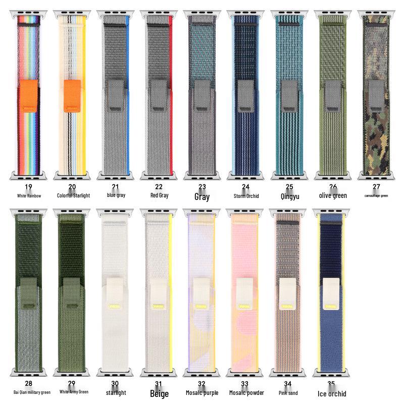 Kompatibles Nylon Trail Loop Armband für Apple iWatch Serie 10/9/Ultra 2