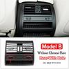 Bakre ventilationsgaller för friskluft, kromad, enfärgad svart panel för BMW 5-serie F10 F11 F18 520i 523i 525i 528i 535i