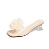 New flat-bottom design one-word slippers women wear new summer French small sandals fairy style sandals