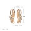 New Elegant Natural Zircon Butterfly Woman Ear Clip Earrings Fashion  Rose Gold Daily Jewelry Unusual Girl Earring