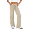 Damen Schlaghose Lässige Kordelzug Elastischer Bund Bequeme Schlaghose Yoga Lose Hose