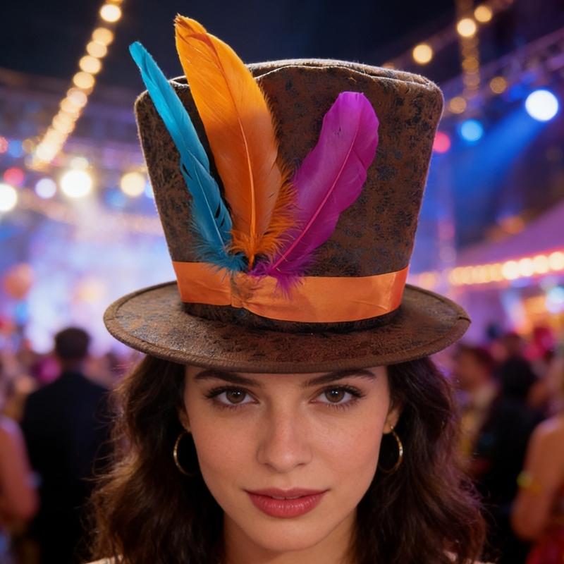 Cappelli Alti alla Moda Fasce per Capelli con Piccolo Cappello a Cilindro per Bambini e Adulti Raccolte Festiva Travestimento Cappello per Fotografia