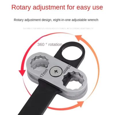 8-in-1 Multi-Size Universal Torx Wrench Dual End Open Portable Design Automotive Repair Wrench Manual Operation Box Combination