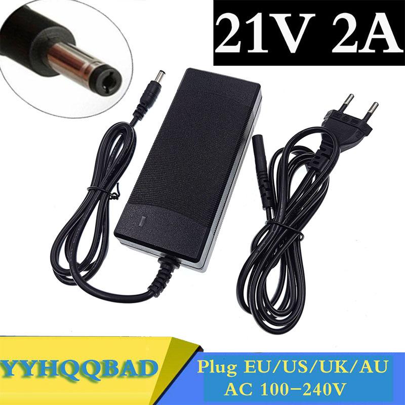 

21v 18v 2a lithium battery charger 5 Series 100-240V 21V 2A battery charger for lithium battery with LED light shows charge US