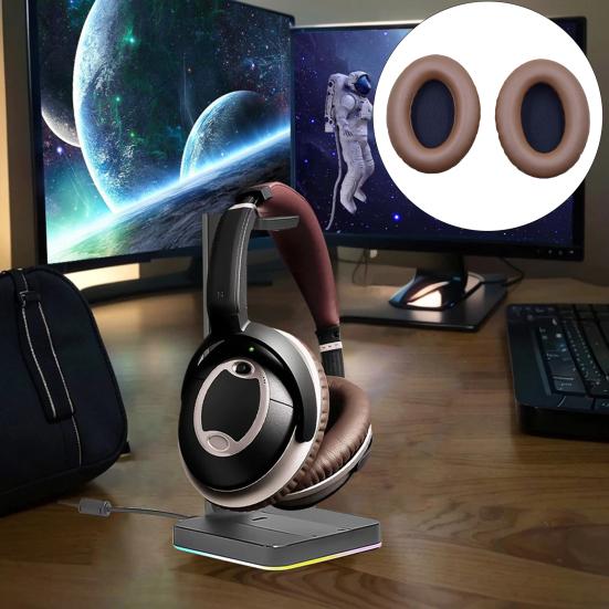 

2 шт. губчатые амбушюры для наушников, сменные износостойкие, безопасные для кожи, простые в установке амбушюры для гарнитуры для QC25/15/2 AE2 хаки