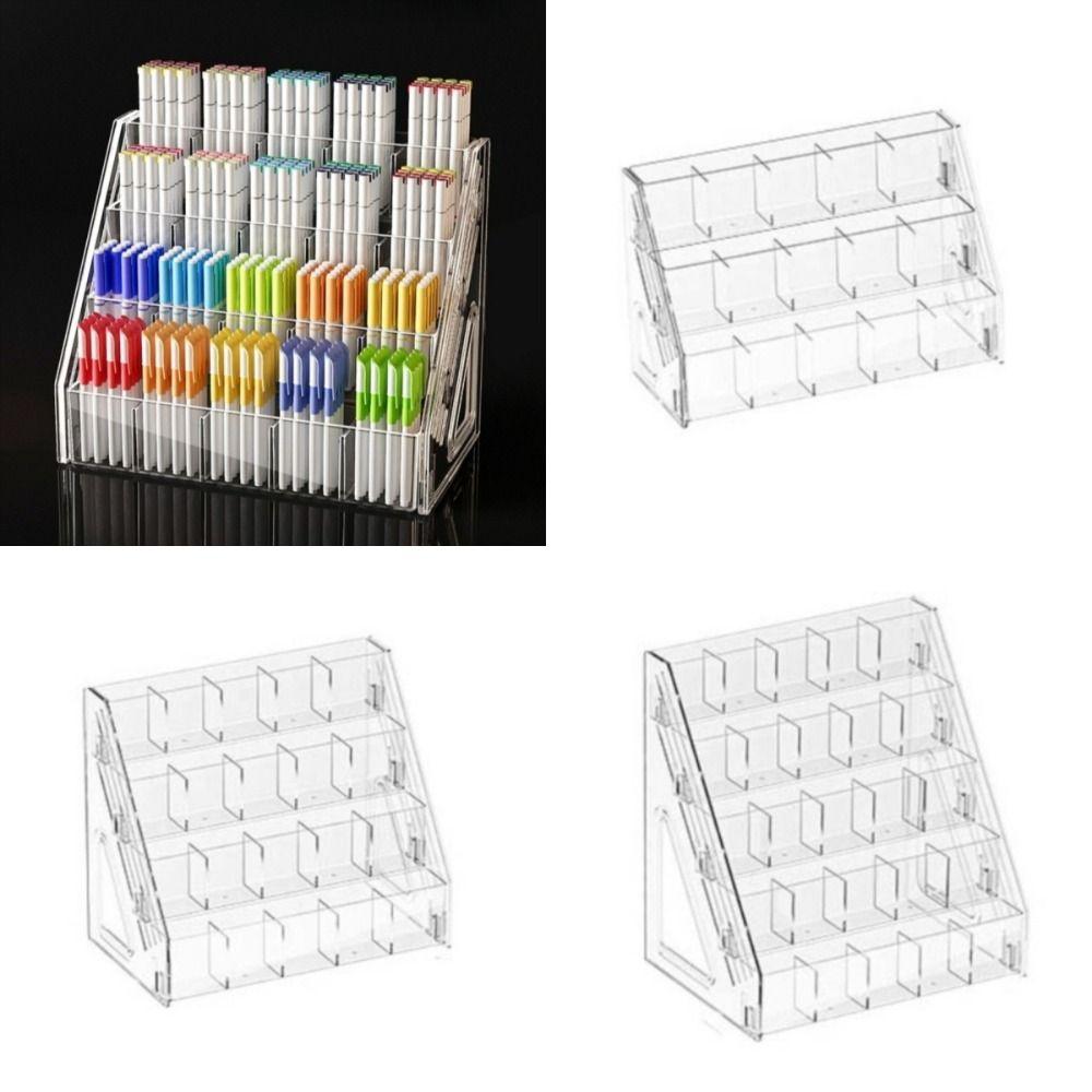 Ablageständer für Aquarellstifte mit großer Kapazität 3/4/5 Ebenen Aufbewahrungsbox für Markerstifte Schreibwarenladen
