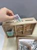 Detachable Wooden Money Saving Box with Three Compartments for Travel and Honeymoon, Wall-Mountable Storage Solution