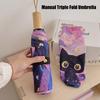 Cartoon Cat Pink Folding Umbrella Professional Sun Protection And UV Protection Umbrella Dual use of Rain and Sunny Automatic