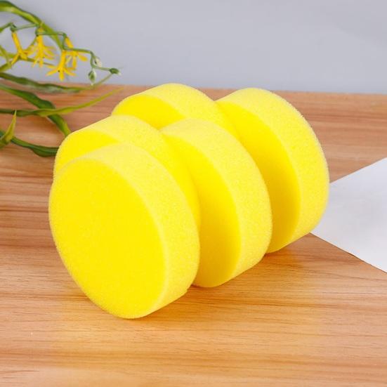 10Pcs Car Waxing Sponge Scratch Free Round Automotive Cleaning Waxing Polishing