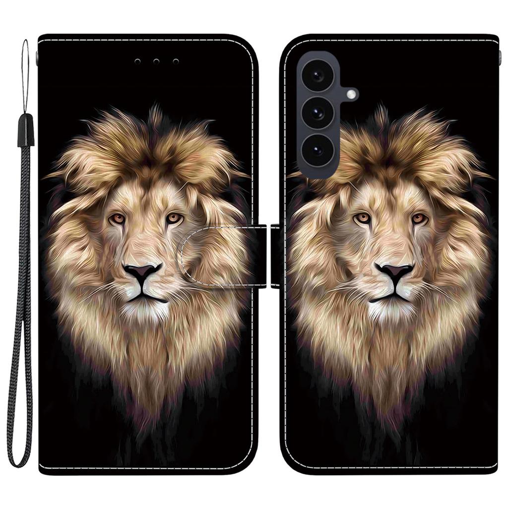 For Samsung Galaxy S25 FE Case Pattern Printing Leather Flip Wallet Phone Cover with Lanyard