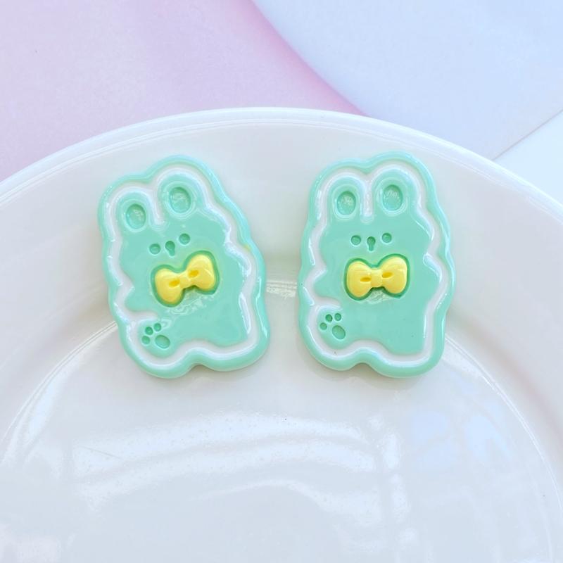 10Pcs New Mini Cute Cartoon Animal Rabbit Series Flat back Resin Cabochons Scrapbooking DIY Jewelry Craft Decoration Accessorie