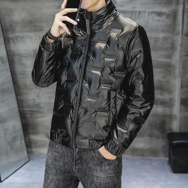Men's Slim Shiny Down Jacket - Autumn/Winter 2023 Korean Style