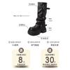 Fashion Retro Versatile Thick Heel Pleated But Knee Fashion Boots Women's 2025 Autumn and Winter New Versatile Slim Boots