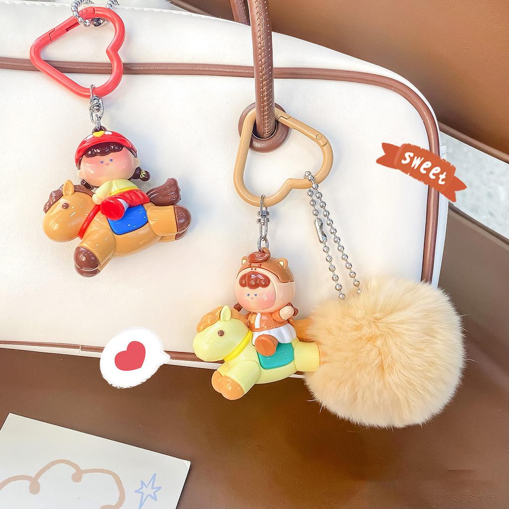 Horse Cute Little Zodiac Horse Doll Pendant Keychain Decorative Pendant Exquisite Bag Pendant Souvenir